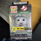 Funko Pop Pocket GHOSTBUSTERS STAY PUFT GITD GLOWS IN DARK  HOT TOPIC KEYCHAIN