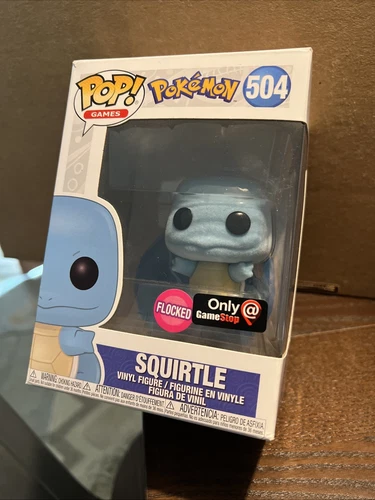 Funko Pop Pokemon Squirtle Flocked GameStop Exclusive #504