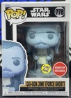 Funko Pop! Qui-Gon Jinn Force Ghost GITD #778- GameStop Exclusive- W/ Protector