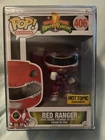 Funko Pop RED RANGER (Metallic) # 406  Hot Topic Exclusive Power Rangers TV
