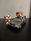 Funko Pop! Rides: Back To The Future DeLorean Time Machine With Marty And Doc