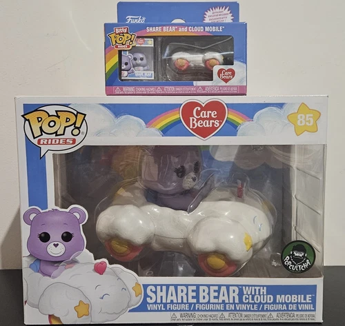 Funko POP! Rides Care Bears Share Bear with Cloud Mobile #85 **Incl. Bitty POP!