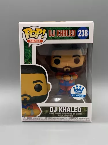 FUNKO POP! ROCKS #238 DJ KHALED FUNKO SHOP EXCLUSIVE NEW W/ PROTECTOR *VAULTED*