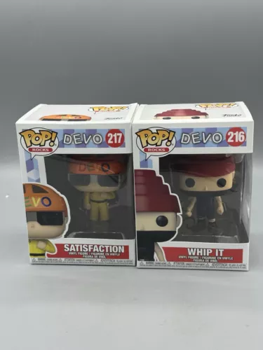 Funko Pop! Rocks DEVO #216 & 217 WHIP IT & SATISFACTION NIB