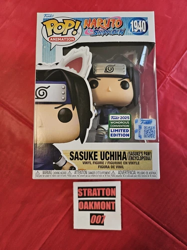 Funko Pop SASUKE UCHIHA Paw encyclopedia 1940 2025 Wondrous Convention LE Naruto