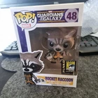 Funko POP! SDCC 2014 Exclusive Marvel GotG #48 Flocked Rocket Raccoon Figure