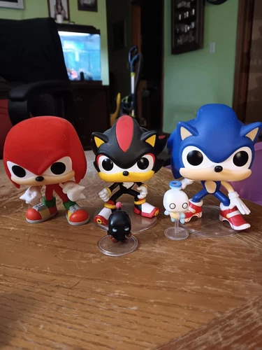 Funko Pop! Sonic with Chao, Shadow with Dark Chao & Flocked Knuckles (Pre-Owned)