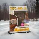 Funko Pop: Star War-Chewbacca (Flocked)-Box Lunch Exclusive(Slight box creasing)