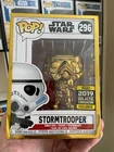 Funko Pop! Star Wars #296 Stormtrooper Gold Chrome 2019 Galactic Convention +P/P