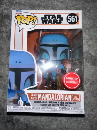 Funko Pop! Star Wars #561 Death Watch Mandalorian No Stripes GameStop Exclusive