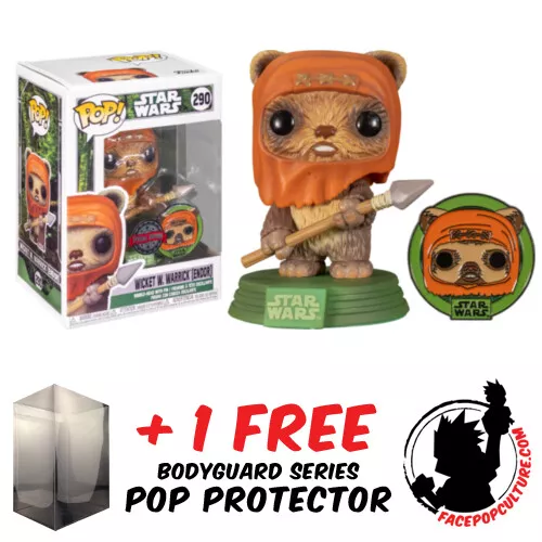 FUNKO POP STAR WARS ACROSS THE GALAXY WICKET + PIN #290 EXCLUSIVE VINYL FIGURE