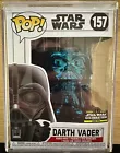 Funko Pop Star Wars Celebration Blue Chrome Darth Vader 157 with Hard Stack