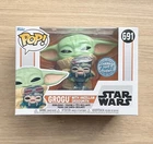 Funko Pop Star Wars Grogu With Anzellan Droidsmith #691 + Free Protector