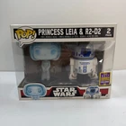 Funko POP! Star Wars Princess Leia & R2-D2 Figures Limited Edition Summer