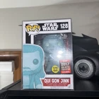Funko Pop Star Wars Qui Gon Jinn 128 Holographic Exclusive Convention 2017