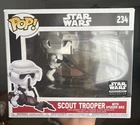 Funko POP! Star Wars Scout Trooper with Speeder Bike #234 Smuggler's Bounty NM