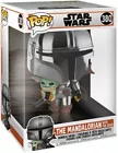 Funko Pop Star Wars: The Mandalorian - 10 Inch Chrome Mandalorian with The Child