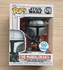 Funko Pop Star Wars The Mandalorian With Beskar Staff #479 + Free Protector