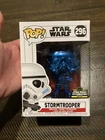 Funko Pop Stormtrooper 296 Blue Chrome 2019 Star Wars Celebration LE 2500 Damage