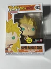 Funko Pop Super Saiyan 3 Goku Glow in the Dark Only at Gamestop #492 +protector