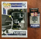 FUNKO POP! TELEVISION POWER RANGERS - BLACK RANGER #1371 + PROTECTOR + KEYCHAIN