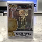 Funko Pop! The Office : DUNDIE AWARD #1062 GOLD CHROME Special Edition Sticker