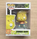 Funko Pop The Simpsons Zombie Bart #1027 + Free Protector
