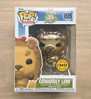 Funko Pop The Wizard Of Oz Cowardly Lion Metallic CHASE #1515 + Free Protector