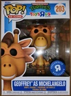 Funko Pop! TMNT Geoffrey as Michelangelo 203 |BRAND NEW SEALED ToysRus Exclusive