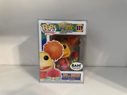 Funko Pop! TV: Fraggle Rock - Red With Doozer #519 FLOCKED BAM! EXCL + Protector