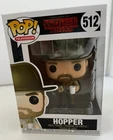 Funko Pop! TV ~ Stranger Things # 512 HOPPER + Hat & Donut in Protector ~ NIB