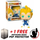 FUNKO POP VINYL DRAGON BALL Z SUPER SAIYAN 2 VEGETA #709 EXCLUSIVE + PROTECTOR
