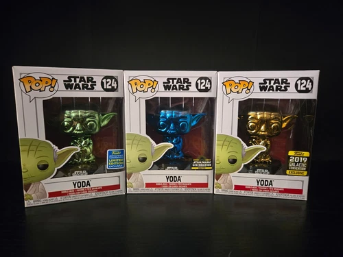 Funko Pop! Vinyl: Star Wars - Yoda (Blue/Chrome) - Star Wars Celebration...