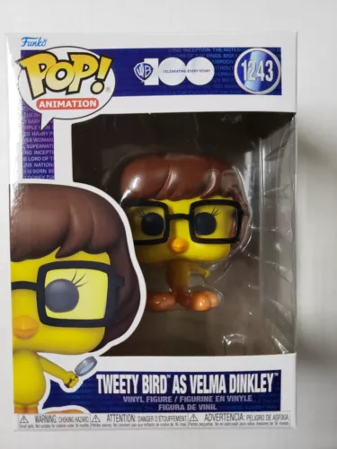 Funko Pop WB 100th #1243 Tweety Bird as Velma Dinkley Figure Brand NEW IN STOCK