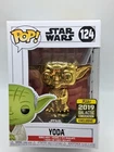Funko Pop Yoda #124 Star Wars Gold Chrome 2019 Galactic Convention Exclusive