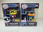 Funko Pop!Vinyl: Batman Blacklight HARLEY & BATMAN🔥 UV Dmg 📦.  Original Wave 1
