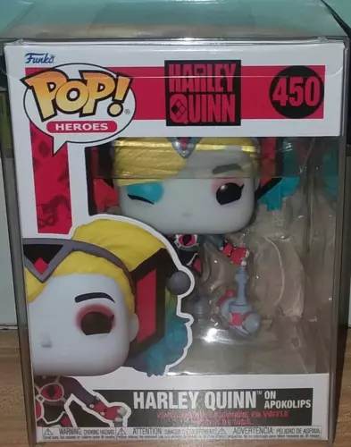 Harley Quinn on Apokolips Funko Pop! Vinyl Figure #450 (Pop Protector)