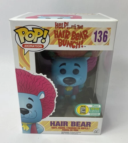 Help Its The Hair Bear Bunch POP Figure Blue Hair Bear SDCC 2016 #136 750PC Rare