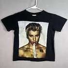 Justin Bieber Knife Singer Pop Promo T Shirt Adult Medium (Fits Small) Black