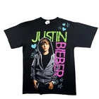 Justin Bieber Men's Medium Music Band Shirt unisex Y2K tee Pop Icon Promo Anvil