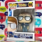 Marty with Glasses - Back to The Future Funko Pop 958 + Protector