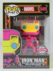 Marvel Funko Pop - Iron Man (Black Light) - No. 649 - Free Protector
