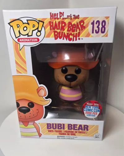 NEW ~ Funko POP Hair Bear Bunch #138 Bubi Bear Vinyl Figure - 2016 NYCC 2000 PCS
