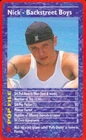 Nick Carter, Backstreet Boys - Smash Hits! Popstars 2001 Top Trumps Card