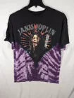 NOS Janis Joplin Graphic Tie Dye Shirt Pop Rock Music Purple Black Men's Size L