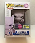 Pokémon Mewtwo Funko Pop 581 Flocked SDCC Sticker Exclusive W/Protector Free S/H