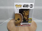 Pop! Star Wars Gold Chrome Chewbacca 2019 Galactic Con Exclusive # 63