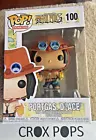 RARE PORTGAS D. ACE 100 One Piece Funko Pop Vinyl New in Mint Box + Protector