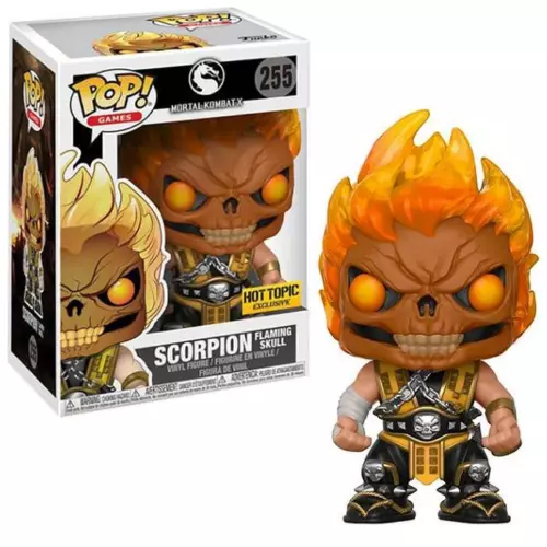 Scorpion Flaming Skull #255 - Mortal Kombat X Funko Pop! Games [Hot Topic Exclus