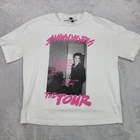 Shawn Mendes Shirt Women Medium White Crewneck Rock Pop Music Concert Tour Adult